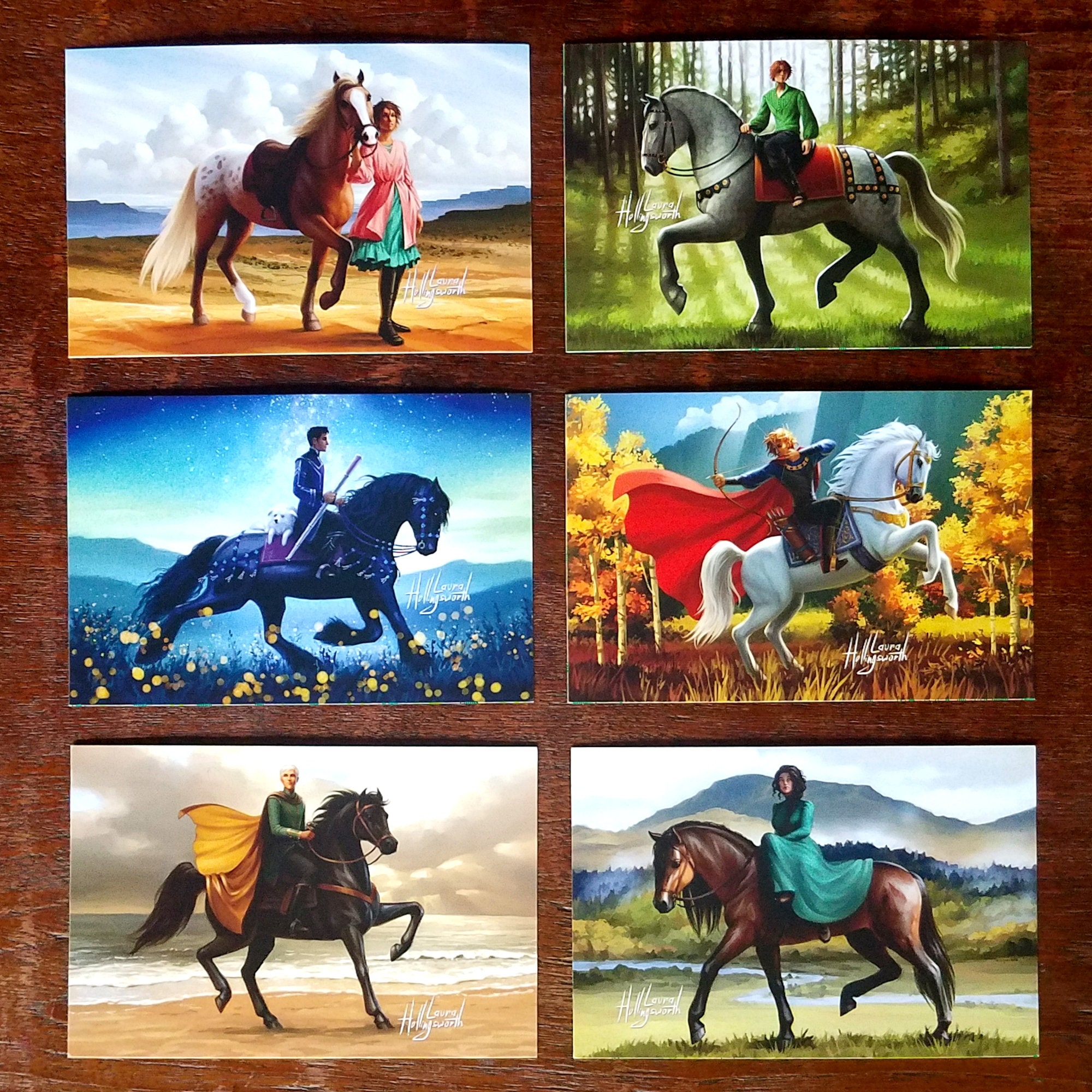 The Silver Eye Horses - Set of 6 Postcards - Etsy