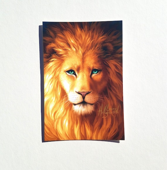  Be Strong and Courageous Wall Art for Boys - Aslan inspired art  - Narnia : Handmade Products
