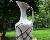 Elegant and 40.5 cm Bruno-DOSE of BREUIL France pottery Vase ceramic, signed and numbered, very good condition, look wash