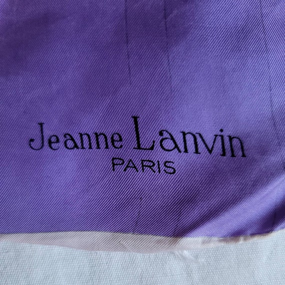 Jeanne LANVIN scarf vintage silk rolled hand 76 X… - image 3