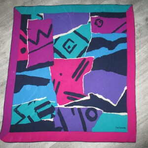 Foulard/Écharpe Guy Laroche 75cm X 75cm - Multicolore - Neuf Avec Étiquettes