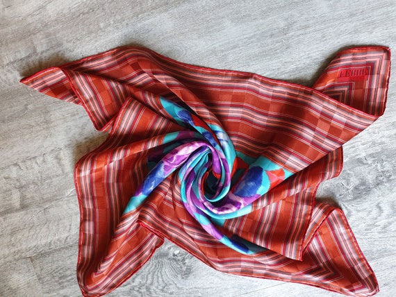 GIANFRANCO FERRE scarf, vintage damask silk, ITAL… - image 6