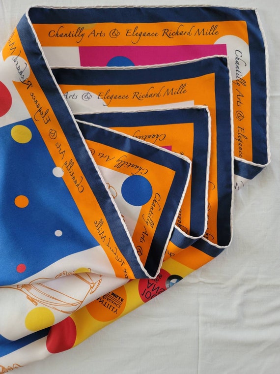 Foulard Richard Mille Édition Automobile BMW - Soie Ourlée Main 89x90cm - Occasion