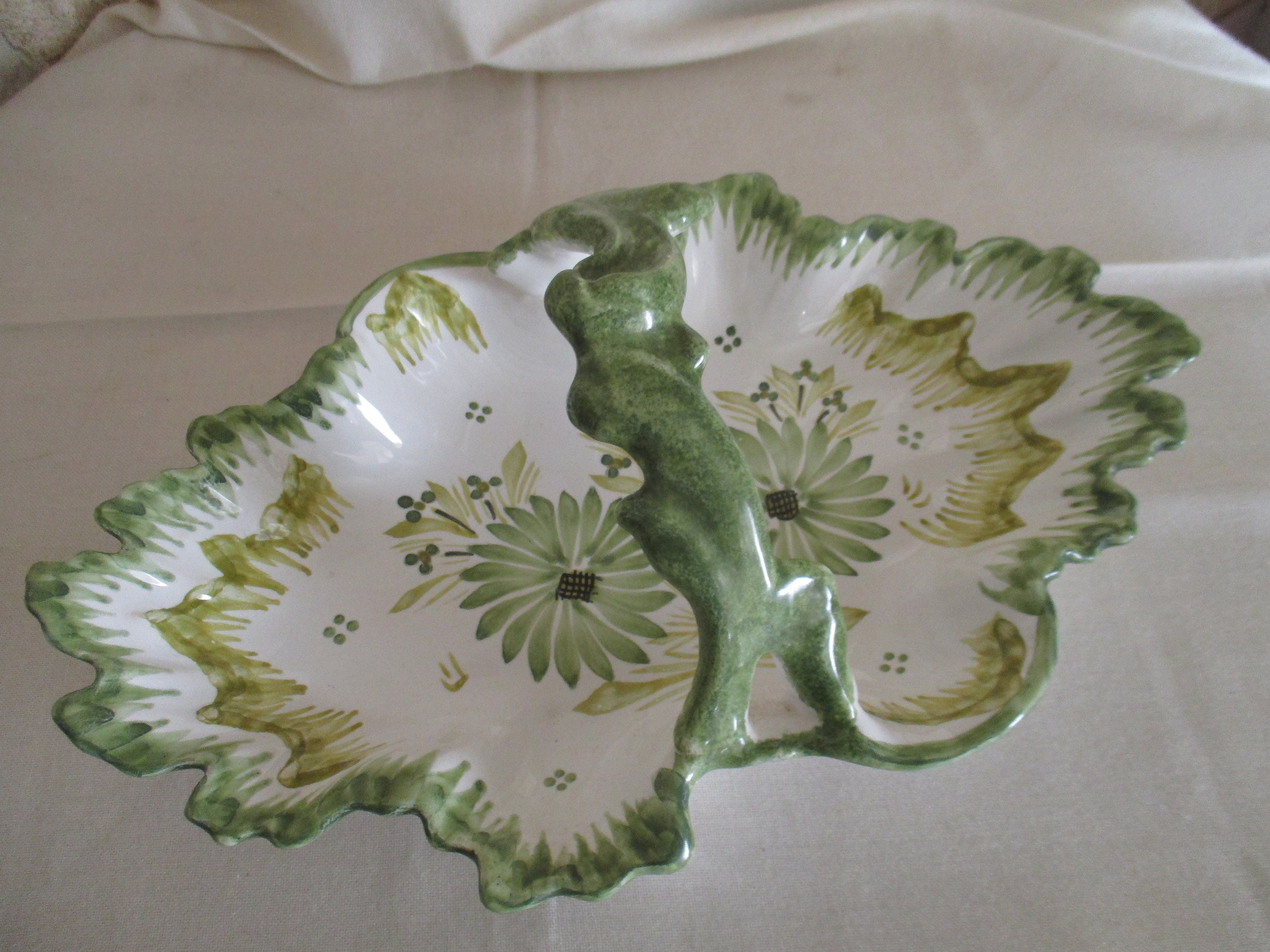 Ravissante Corbeille à Fruits Faïence de Quimper | France Hb Débuts Xxème en Parfait État, Présentoi