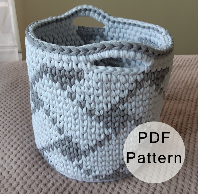 CROCHET PATTERN Crochet Basket Pattern Interior Basket Etsy