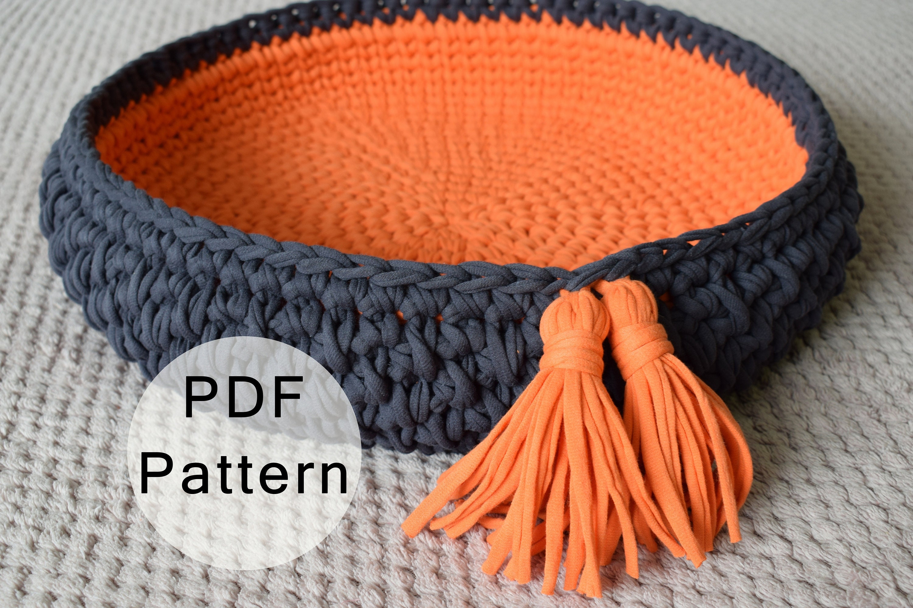 Crochet PATTERN Crochet Cat Basket Pet Crochet Bed Cat Etsy