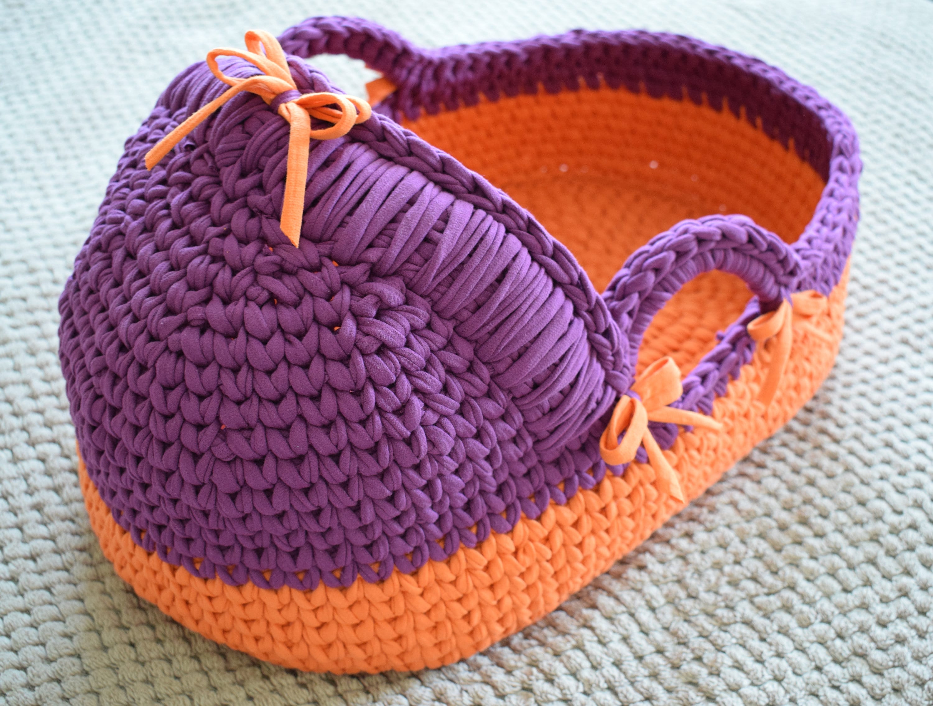 Doll Moses Basket Pattern CROCHET PATTERN, Doll Basket Pattern, Doll