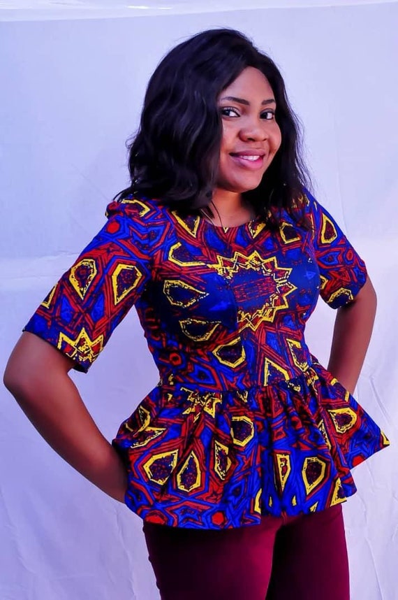african peplum tops plus size