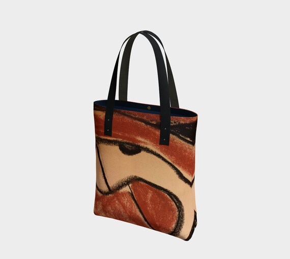 Trypillian Snake bag, Ukrainian, Pysanka, Trypillian, abstract, terracotta, black and brown, neolithic pottery