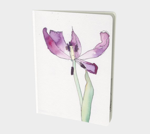 Tulips, notebook, sketchbook, watercolour