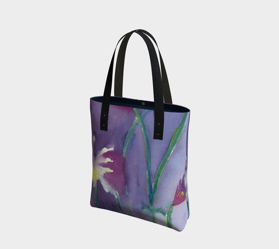 ultraviolet tote, watercolour wash