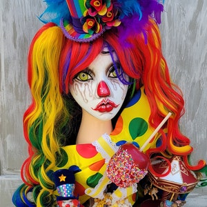 Handpainted Mannequin Clown Mannequin Clown Wreath Clown - Etsy