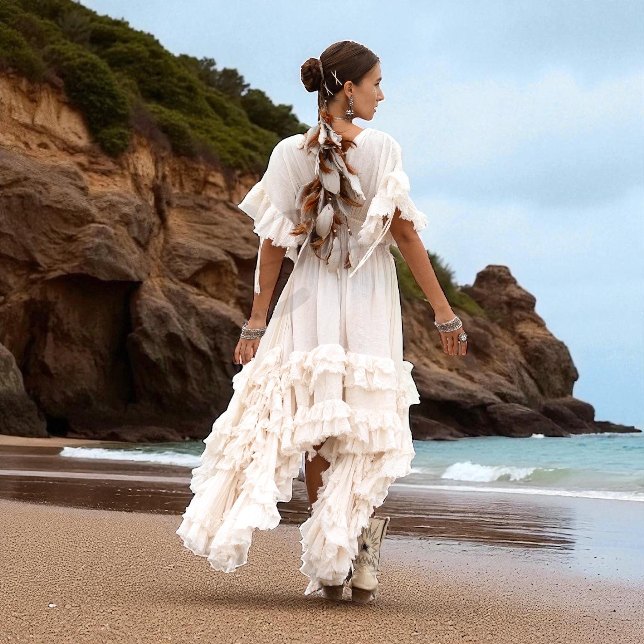 cream boho dress maxi The Boho Bride | Cream Maxi Dress