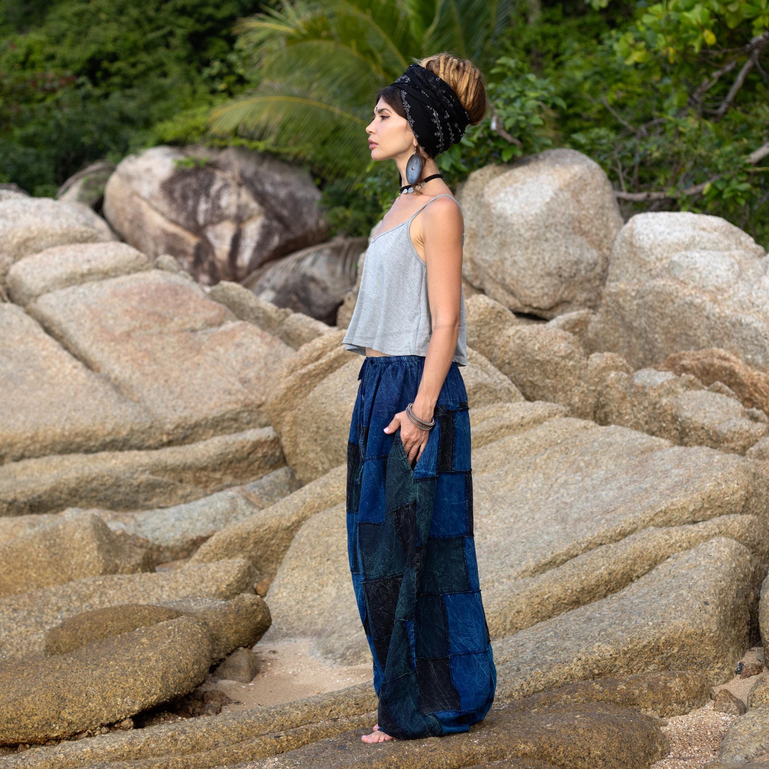 Tan Sassy Boho Mineral Pants- cotton main image 1