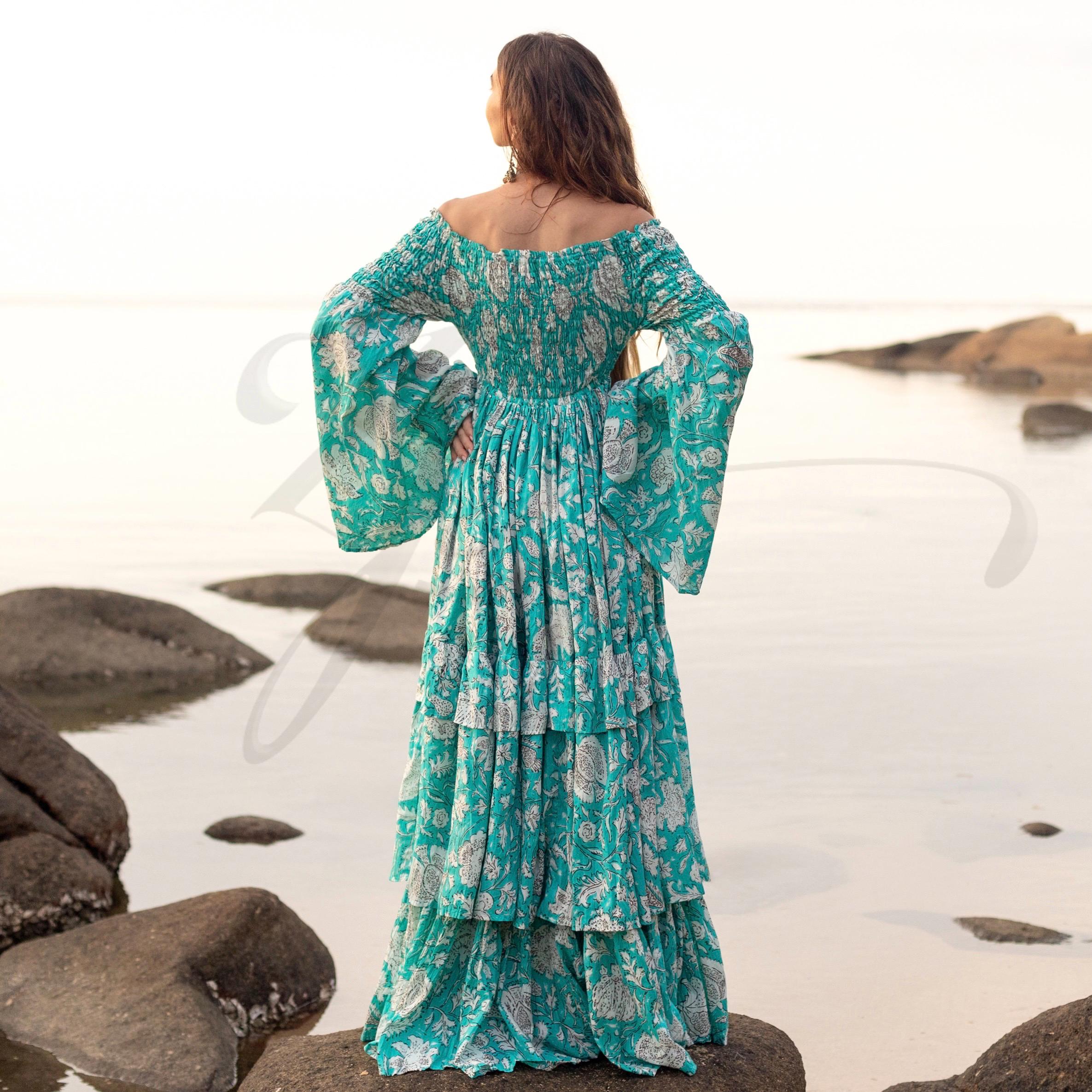 aqua off the shoulder maxi dress Only Exception Off The Shoulder Maxi Dress Aqua