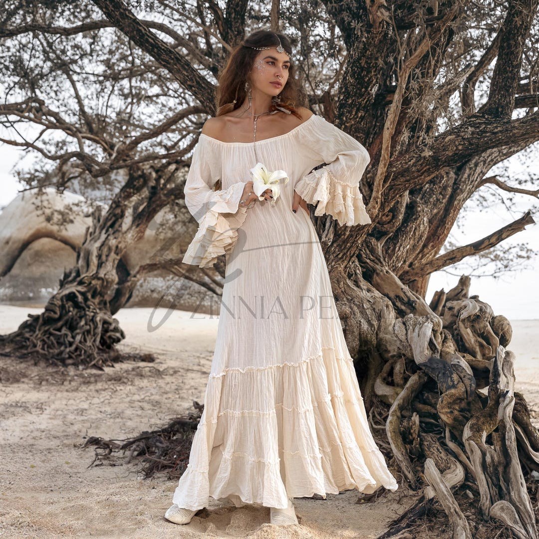 White Lace Long White Dress Beach Maxi Dresses For Weddings