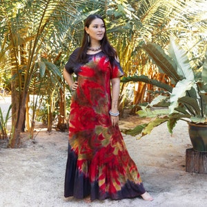 Bailey Long Dress Tiedye Cotton Maxi Dress Festival Handmade Boho Vacation  Resort One Plus Size Jersey Cotton Beach Special Gift - Etsy