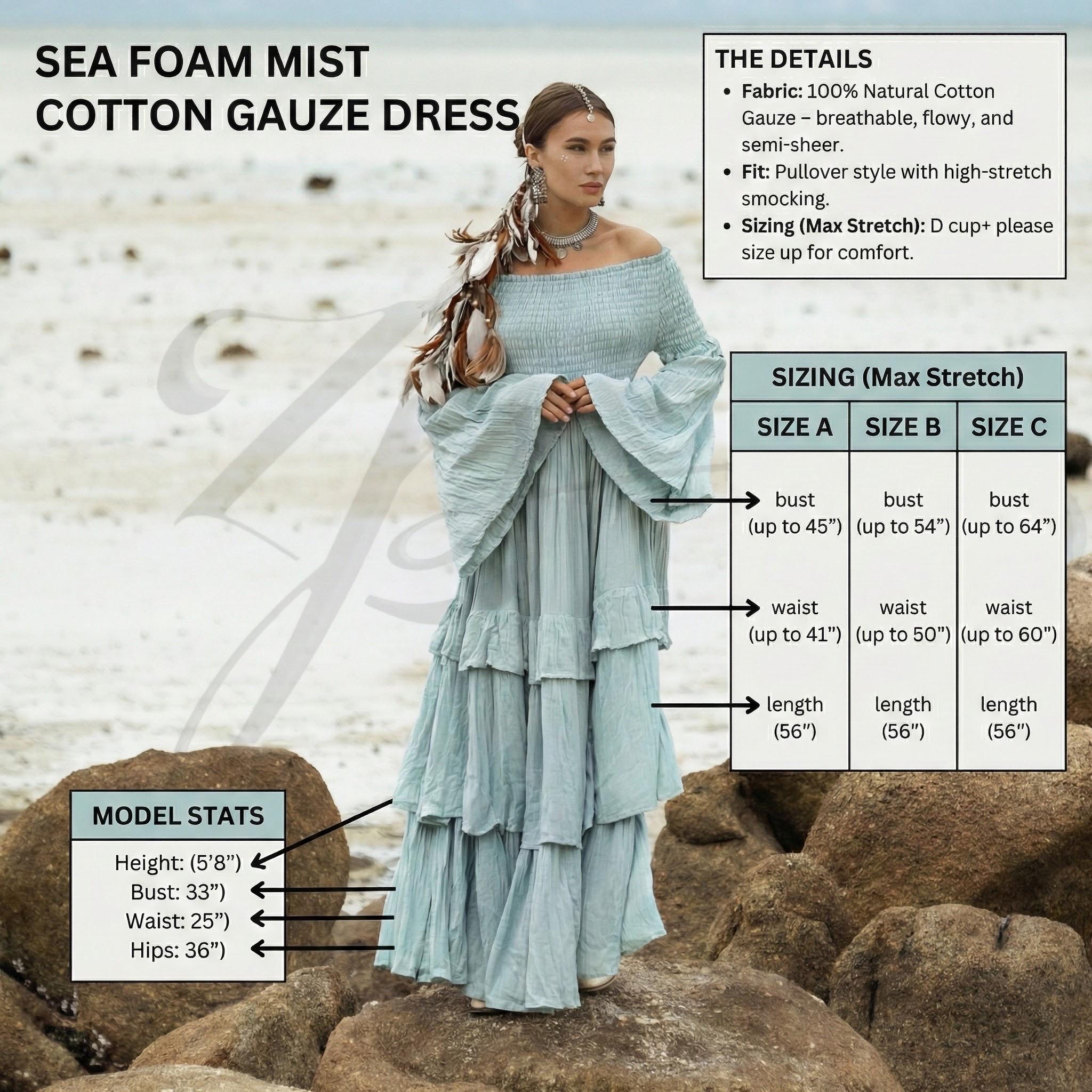 The Lucia | Seafoam Mist Cotton Gauze Maxi Dress - Etsy