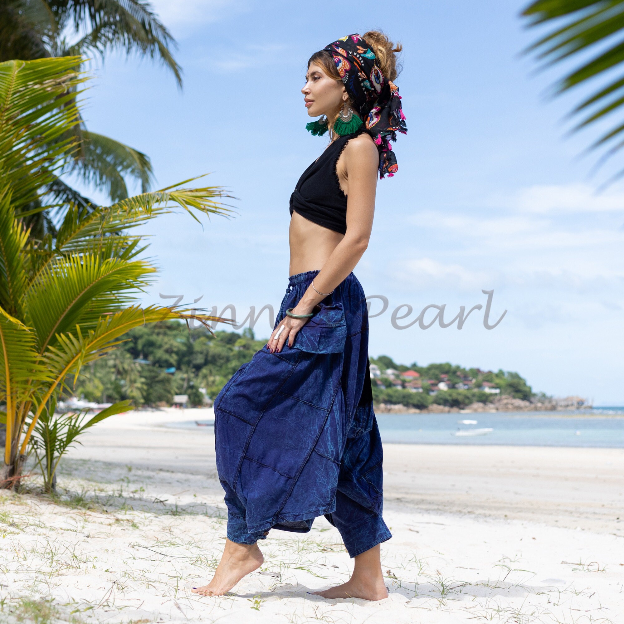 Paloma Patchwork Harem Yoga Pants Handmade Boho Festival Goa