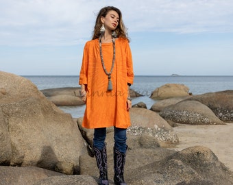 Tie Dye Cotton Tunic Dress: Oversized Boho Mini with Pockets - Galaxy