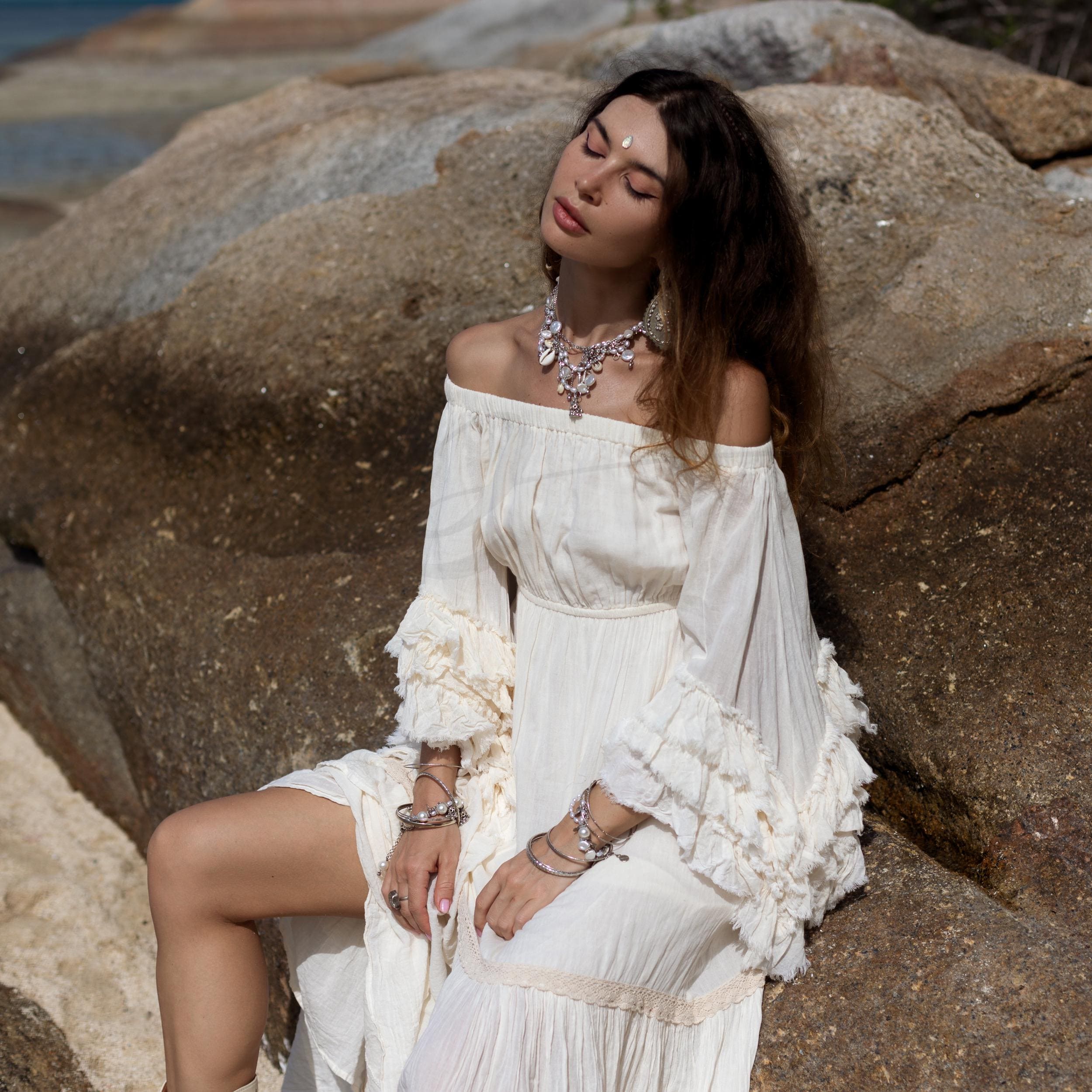 cream off shoulder ruffle tiered maternity maxi dress Cream Off Shoulder Ruffle Tiered Maternity Maxi Dress PinkBlush