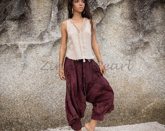 Paloma Patchwork Haremshose Handgemacht Yoga Hose Boho Festival Goa Hose Sommer Strandhose Strandtasche xs-s-m-l-xl