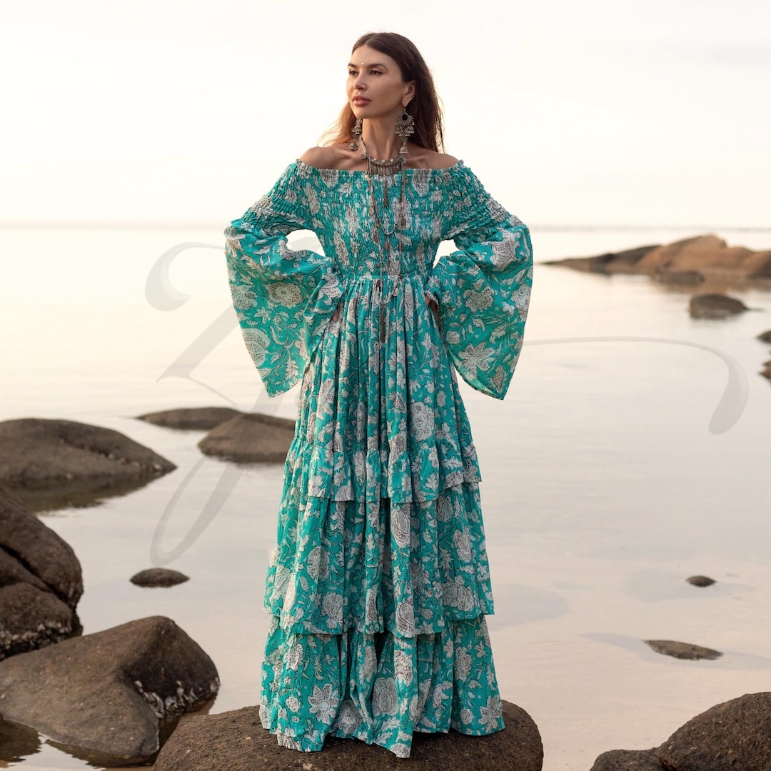 maxi dresses flowy Lily Pleated Floral Maxi Dress  VICI