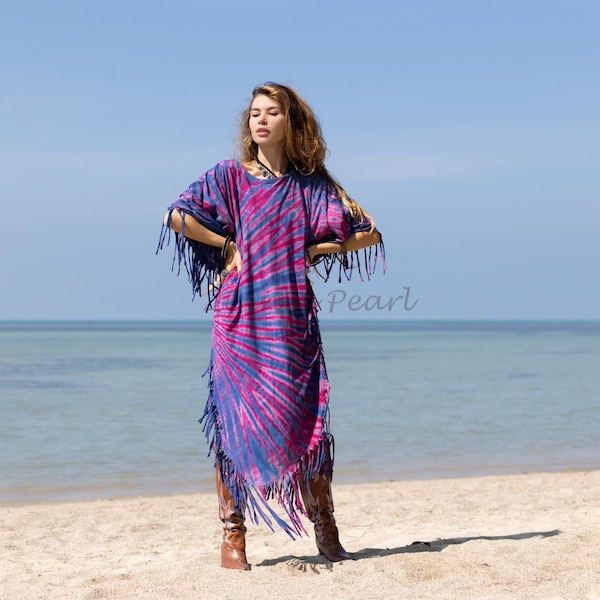 Express Your Boho Spirit with our ARLO Festival Poncho Tunic Dress - Own Your Unique Vibe - Embrace Your Authenticity - Inclusive Sizing!