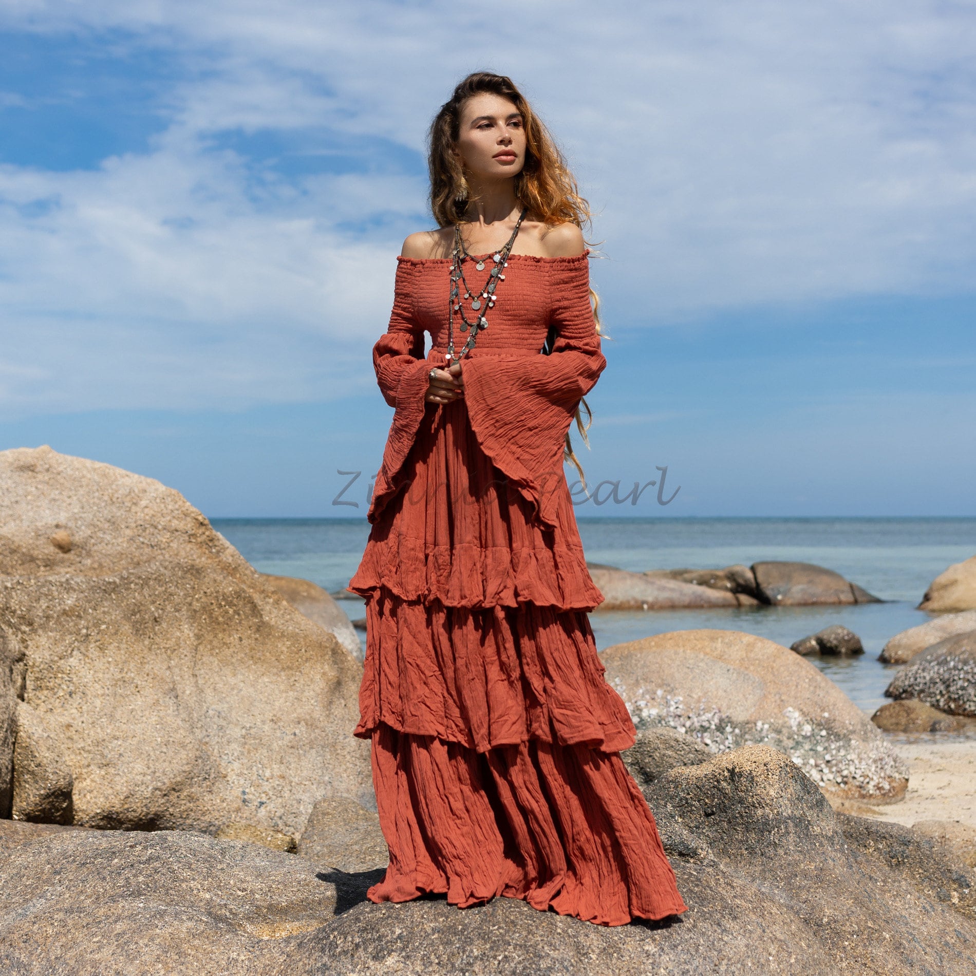 adrienne ruffled boho maxi dress Modern Velvet One Shoulder Side Slit Sheath Long Bridesmaid Dresses Online