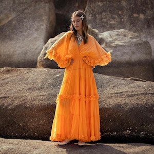 boho dresses women Boho Floral Maxi Dress