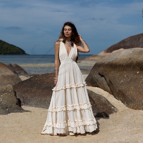 Boho Dress Beach Halter Wedding Dresses Wedtrend Women Boho Wedding Dress Ivory Lace Chiffon Halter Beach Boho Dress Beach Halter Wedding Dresses Wedtrend Women Boho Wedding Dress Ivory Lace Chiffon Halter Beach