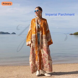 The Mai | Vintage Silk Kimono | Sun & Spice Edition | Saffron, Coral and Magenta