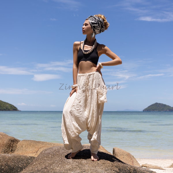 Ira harem pants yoga handmade boho festival goa pants light beach summer spring fall winter women special gifts one regular size plus size