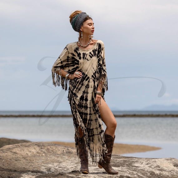 green emerald velvet dress Handmade Athena Goddess Kaftan Dress in Teal – Tie Dye Maxi Dress with  Pockets, Resort Wear, Festival Look main image 0
