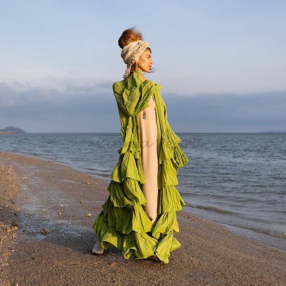 chinese dress ladies Nymph Bohemian Linen Maxi Dress by Bali ELF main image 1