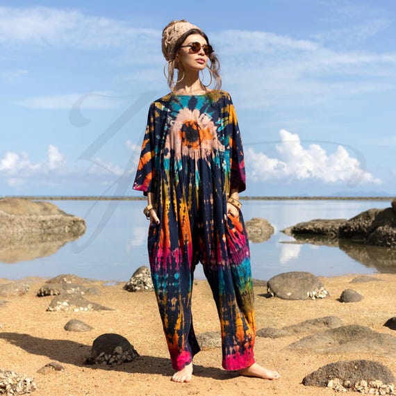 tie dye jump suit