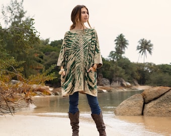 Galaxy Tie Dye Tunic: Handmade Cotton Boho Mini Dress