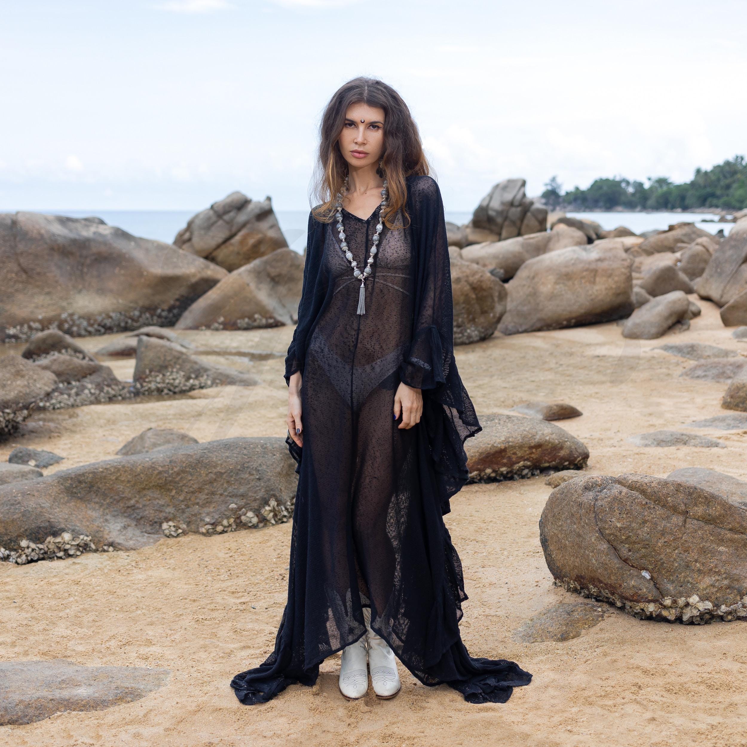 sheer caftan dress Chiffon Beach dress for women