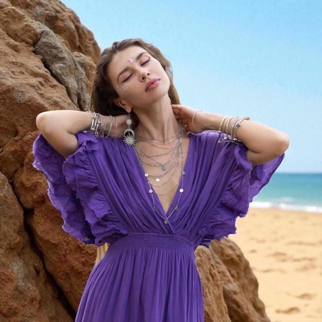 amethyst boho dress spell Blush Amethyst Gown
