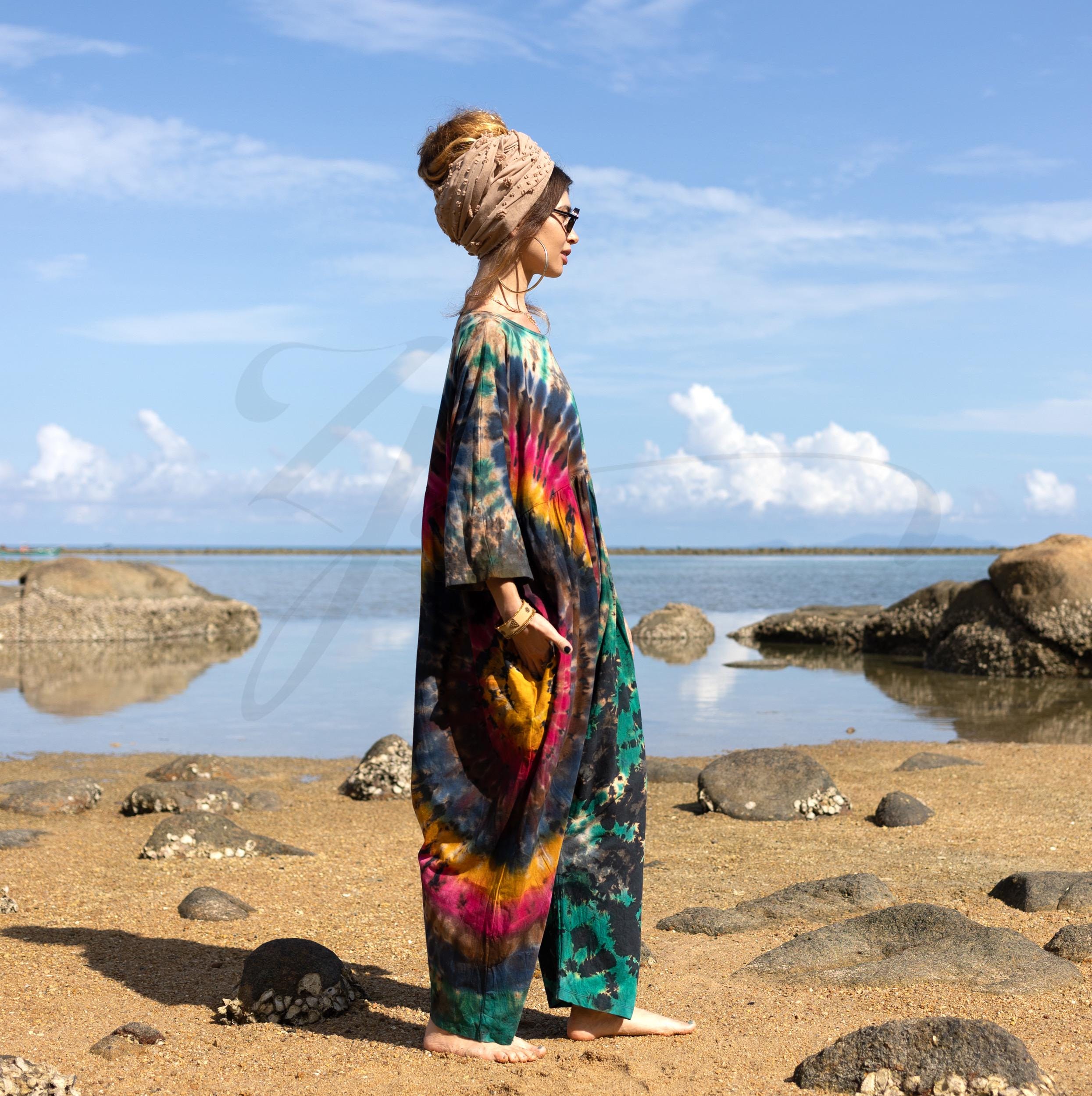 Plus Size Tie-dye Jumpsuit: Jungle Twilight Boho Romper - Sadie - Etsy