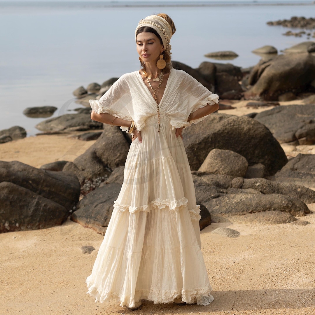 white christmas dresses White Aqua Cotton Beach Dress – Lindsey Brown main image 1