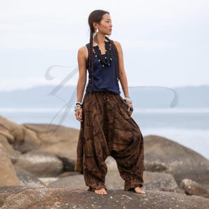 Boho Patchwork Haremshose – Forest Ember Cotton Festival Hose | Paloma