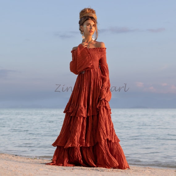 Cotton Bohemian Plus Size Maxi Dresses Cotton Bohemian Plus Size Maxi Dresses