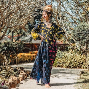 Embrace Boho-Chic Magic: Grace Tiedye Kaftan Treasures – Handcrafted Plus-Size Kaftan for Your Authentic Style Journey - Inclusively Sized
