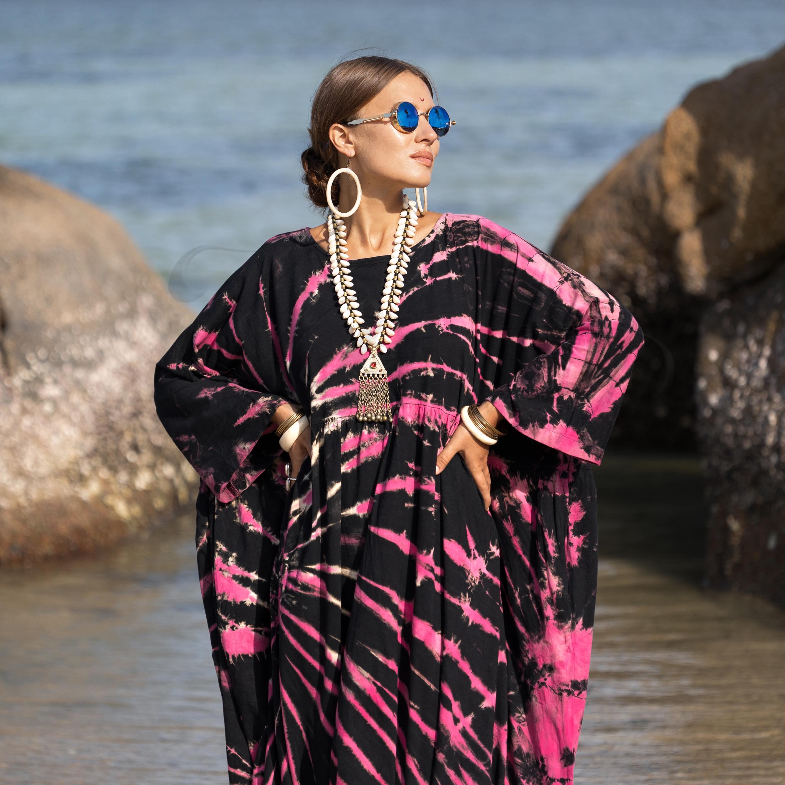 Plus Size Tie-dye Jumpsuit: Boho Harem Romper - Ravenberry Crush