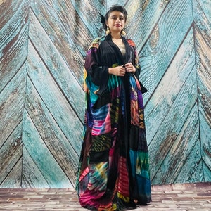 Catori Handmade Tiedye Patchwork Kimono - The Perfect Festival Duster - One Size Plus Size