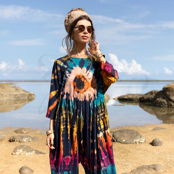 Plus Size Tie-dye Jumpsuit: Hand-dyed Celestial Romper - Sadie - Etsy