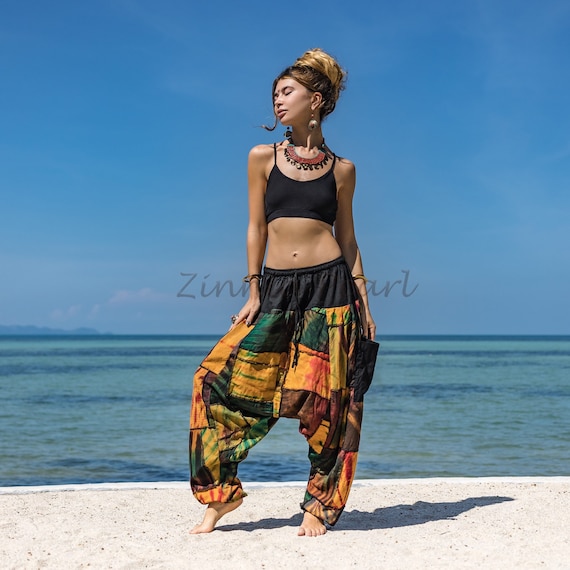 Plus size cotton harem cheap pants