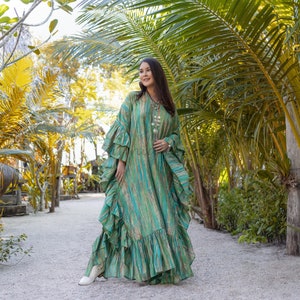 Wild Heart Boho Dress Festival Resort Beach Abaya Engagement Photoshoot Special Occasions Gifts Maxi Kaftan Caftan One Plus Size