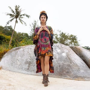 Radiate Boho Vibes in Our Cleo Hand Tie Dye Tunic – Exquisite, Unique, and Perfectly You. Discover Your Inner Bohemian Today